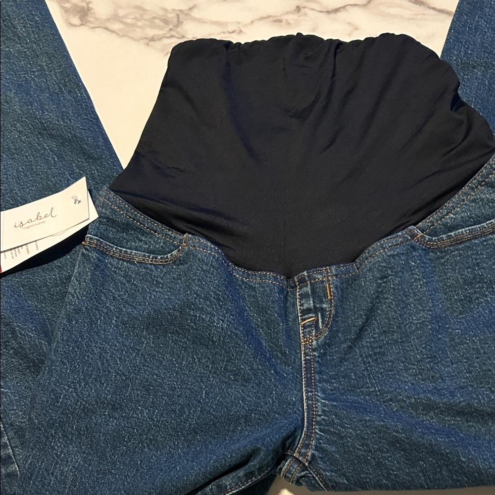 Isabel Maternity jeans.Blue Straight Recto de los 90.